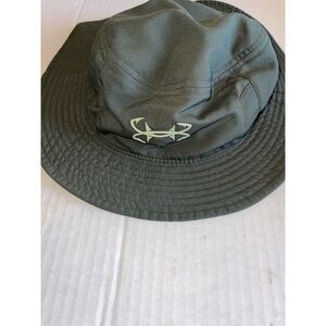 Under Armour Gray Bucket Hat‎ Fish Hook Logo  OSFA